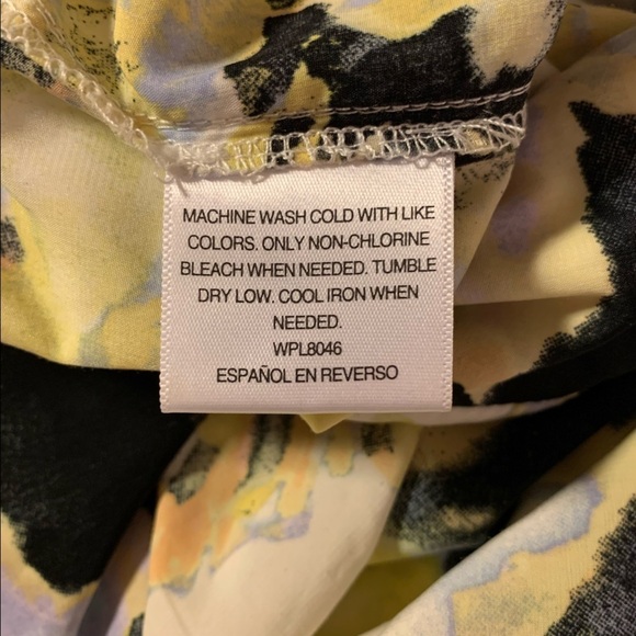 Bar III Yellow Floral Wide Leg Boho Palazzo Pants - Picture 12 of 12